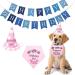 Suoxu Dog Birthday Party Hat & Gift Set - Cute Cotton Triangle Scarf & Happy Birthday Bandana for Puppies - Buy Online on GoSupps.com