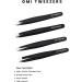 Set of 4 Professional Stainless Steel Eyebrow Tweezers for Facial Hair Removal - For Women and Men - Eyebrow Trimming and Precision Plucking - Buy Online on GoSupps.com