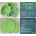 Vicloon Baby Suction Plate with Spoon and Fork - Non Slip Silicone Plate for Toddler Self Feeding - Green - Buy Online on GoSupps.com