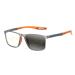 Near Far Multifocal Progressive Men Women's Square Outdoor Sport Cycling Transition Photochromic Reading Glass 0 distance 200 reading Gray Orange