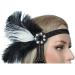Feather Headband Lady Head-Chain Handmade Hair Headwear for Women Party Headpiece Roaring 1920s Art - Buy Online on GoSupps.com
