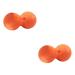 FOMIYES 2 STK peanut massage ball massage roll in peanut shape foot massage device Fitnessball gymnastics ball peanuts ice hockey double lacrosse massager double lacrosse massage ball