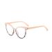 SERONI Large Tr90 Cat Eye Frame Blue Light Blocking Glasses for Women Men Anti UV Ray Computer Reading Glasses for Women Men Pink-leopard 53 Millimeters