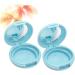 CIMAXIC 1 Set 2pcs portable powder container loose powder container makeup powder filling Packing box 6.1x6.1cm Blue - Buy Online on GoSupps.com