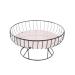 Fruit Basket Fruit Bowl Hollow Design Metal Fruit Bowl Fruit Plate with Marblel Battom and Foot Base Decorative Fruit Basket Kitchen Organizers and Storage (Color : A Size : 27 * 14cm)