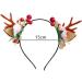 Flower Headband Flower Antlers Hairband Elk Deer Animal Horns Hair Band Hair Hoop Headwear Halloween Christmas Hair Accessories Photography Props for Women Girls - Buy Online on GoSupps.com