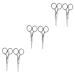 FRCOLOR 6 Pcs beauty scissors craft scissors nose scissors brow shaping scissors hair trimming scissors mini scissors manual eyebrow scissors hair scissors Stainless steel baby pet 9.5X4.5CMx3pcs Silverx3pcs