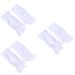 MAGICLULU 3 Pairs Half-Finger Gloves Manicure Glove Cotton Glove Nail Anti Uv Glove Silicone Ear Display Chinese Wooden Pillow Uv Shield Glove Anti-uv White