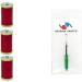 Coats & Clark Hand Quilting Cotton Thread 3-Pack Bundle in Red with Artsiga Crafts Seam Ripper - Buy Online on GoSupps.com