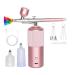Qtynudy Airbrush Set - Handheld Airbrush Compressor Rechargeable Cordless Automatic for Nail Art Cosmetics Cake Decorating