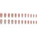SINLOV Coffin French Camellia Flower False Nails Nude Long Medium Fake Nails Glossy Press on Nails Ballerina Acrylic Full Cover Fake Nails for Women and Girls - Buy Online on GoSupps.com