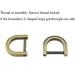 Hahiyo D-Rings with Screw Shackle Horseshoe U Shape Key Ring 9.2mm Inner Width - Bronze, 6 Pieces - Buy Online on GoSupps.com