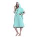Badeponcho surf poncho ultra -echo towel bathing towel poncho beach reversing aid quick -dry bathrobe from microfases for women men 90 * 110cm mint green