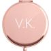 Personalized Maverton Round Makeup Mirror - Double Mirror with Engraving | Travel & Handbag Essential | Rose Gold Gift for Women - Custom Initials - Buy Online on GoSupps.com