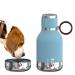 Asobu Pet Dog Bowl with Insulated Stainless Steel Water Bottle for Travel 1L Blue