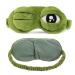 3D Unisex Frog Eye Sleeping Mask Soft Padded Eyemask Shade Cover Rest Relax Blindfold with Elastic Band for Home Sleep Travel Soft Plush Blackout Eye Mask