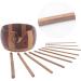 LAMXD Wooden Yarn Bowl Holder with 12 Bamboo Crochet Hooks - Handmade Wool Storage Organizer for Knitting & Crochet - 15 cm - Buy Online on GoSupps.com