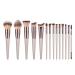 14 Champagne Makeup Brushes Set with Bag Premium Beauty Tools | Perfect for Flawless Application - Buy Online on GoSupps.com