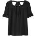 Women's Square Neck Ruffle Sleeve Blouse - Summer Casual Top | Medium | Black - Buy Online on GoSupps.com