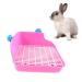 FOMIYES Guinea Pig Litter Pan Hamster Litter Corner Square Tray Ferret Potty Trainer Chinchilla Rabbit medium Pink