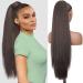 PORSMEER 30 Inch Yaki Straight Drawstring Ponytail Clip In Extensions for Women Kinky Straight Pony Tail Extensions Hair Extensions Ponytail (Natural black) - Buy Online on GoSupps.com