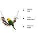 Vegan Bird Wood Ladder Toy with Landing Site - Ideal Bird Cage Accessories for Budgerigar Parrots Cockatiels & More - Buy Online on GoSupps.com