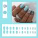 GORS Summer Light Blue Press on Nails - Medium Square 24Pcs/Set - Buy Online on GoSupps.com