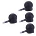 BIUDECO 4 Pcs Silicone Nozzle Empty Spray Salon Spray Applicator Spray Mist Bottle Black