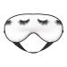 Eyelash Lip White Print Unisex Sleep Eye Mask Soft Comfort Eye Shade Cover for Travel/Yoga/Shift Work Black