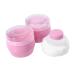 HONMEET Baby Puff Box 2 Sets Puff Makeup Sponges after Bath Puff Container Suits Pot Makeup Puffs Beauty Sponge Applicator Cream Suit Empty Container Talco Fluff 9x9cm Pink