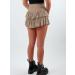 LAEMILIA Womens Elastic Waist Flared Short Skirt | Floral Print Mini Skater Skirt XL | Khaki Pleated Skirt - Buy Online on GoSupps.com