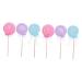 ABOOFAN 6 Pcs Simulation Lollipop Candies Candy Models Simulated Lollipop Prop Scene Decorative Props Party Lollipop Decorations Xmas Party Supplies Wood Cartoon Flowers Assorted Colorx2pcs 25.00X9.00X2.50CMx2pcs