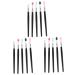 HAPINARY 15 Pcs Silicone Eyeshadow Brush Eyeshadow Applicator Sponge Cosmetics Brush Makeup Plastic Handle