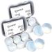 2 Packs of 6 Pairs Moldable Silicone EarPlugs for Sleeping Snoring Swimming Reusable Noise Canceling Ear plugs for Kids Adults (Transparent Color)