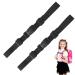 Adjustable chest strap backpack 2 pieces of chest strap for school bags chest strap backpack children set non -slip of durable chest strap nylon chest strap with buckle for school backpack outside trip black