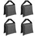 NEEWER Sandbags for Photography, 4 Pack Black Sand Bags for Weight Heavy Duty Sandbag for Light Stands Boom Arms Tripods (4)Sand Bag