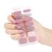 16 Sticker Semi Cured Gel Strips Gel Nail Full Wraps Strips Gel Nail Stickers UV/LED Lamp Required Nail Wrap Semi Cured Gel Nail Strips Pedicure Semi Cured Gel Nail Strips Starter Kits Gel