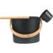 Sauna Bucket Sauna Bucket ladle Set 7L Luxurious Finnish Matching Ladle Sauna Barrel Sauna Aluminum Bucket with Long Handle Spoon Set Sauna Bucket Stylish Spa Esential for Water Ladling Black - Buy Online on GoSupps.com