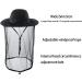 ZffXH Head Net Safari Hat with Mosquito Netting - Black | Men Women Gardening Hiking Fishing Sun Cap - Buy Online on GoSupps.com