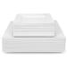 M Honor 50 Piece White Square Plastic Reusable Plates for Weddings Parties and Dinners | 7.25 Inch Square - Buy Online on GoSupps.com