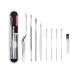 FZZDP 8pcs Ear Wax Pickers Stainless Steel Ears Picks Removal Curette Remover Cleaning Stick Earpick Ear Wax Cleaning Tools