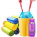 Auto Close Garbage Bag Thickened Leak Proof Disposable Plastic Bag Household Kitchen Garbage Cleaning Bag Storage Bag (Color : Black Size : 18pcs) 18pcs Black - Buy Online on GoSupps.com