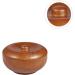 Doitool Men's Shaving Bowl with Lid - Wooden Brown 9.7x9.7 cm | Ideal for Shaving Soap Foam & Brushes | Premium Grooming Accessories - Buy Online on GoSupps.com