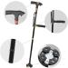 Crutches Crutch Walking Stick Aluminum Alloy Double Walking Stick Illuminated Alarm Anti-Skid Stick Wearable Stick Elderly Supplies Elegant - Buy Online on GoSupps.com