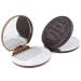 Cookie Shaped Pocket Mirror Foldable Portable Makeup Compact Mirror Comb Set