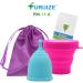 Furuize Sporti Menstrual Cup & Sterilization Cup - 100% Medical Silicone Infection Prevention & Pelvic Floor Support for Ultimate Comfort - Buy Online on GoSupps.com