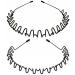 bodbop XINGZHE Hair Band Men Headband Metal Hair Bands Women Fashion Headbands for Men Sports Hairband Unisex Head Band Hair Hoop with Elastic Non Slip Wavy Teeth, 2 PCS Black