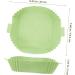 Zerodeko 2pcs Air Fryer Pan Air Fryers Reusable Air Fryer Bowl Silicone Air Fryer Liner Cooking Pot Non Stick Greenx2pcs 24X19.5X5CMx2pcs - Buy Online on GoSupps.com