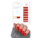 Fairy Nail self-adhesive nail foils single-coloured manicure nail wraps nail stickers 16 nail polish strips nail stickers (red)