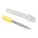 Baby Liquid Medicine Dropper Spoon  Food Feeding Dispenser  Food Grade Silicone Clear Scale Kids Oral Medicine Dispenser Kit for Toddler Infant Newborn (Yellow)